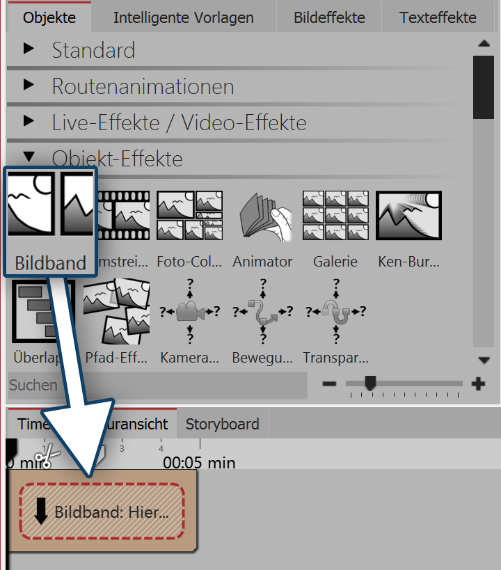 Inserting an image strip