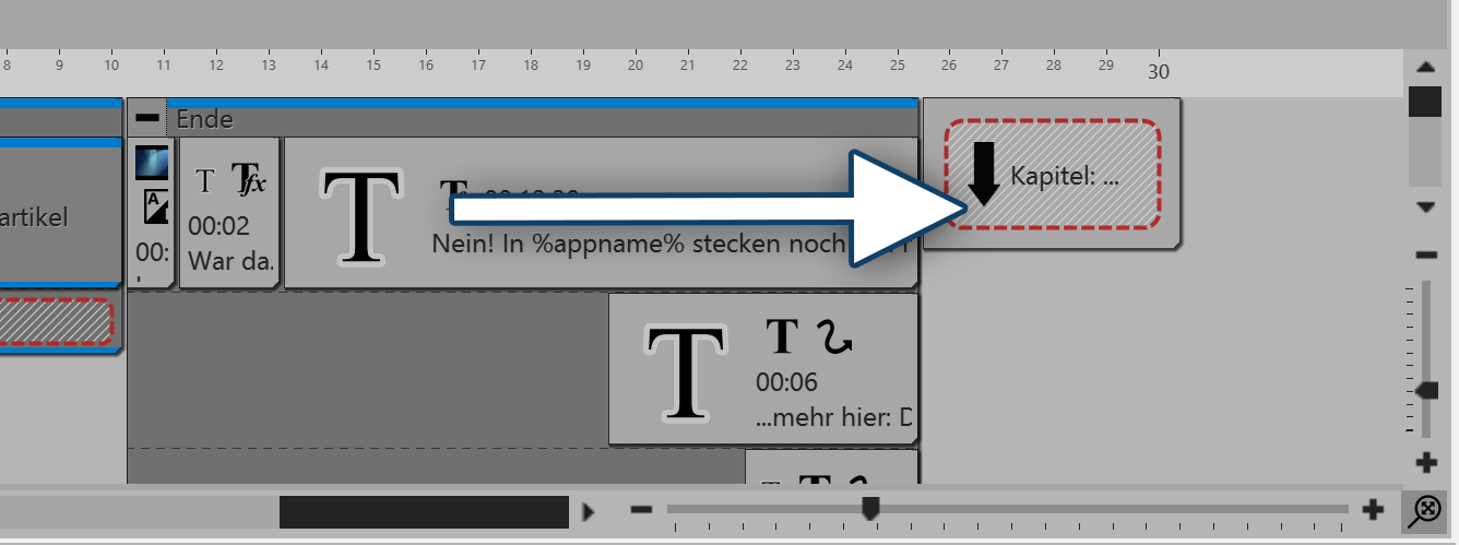 Drag selected content in Chapter Object