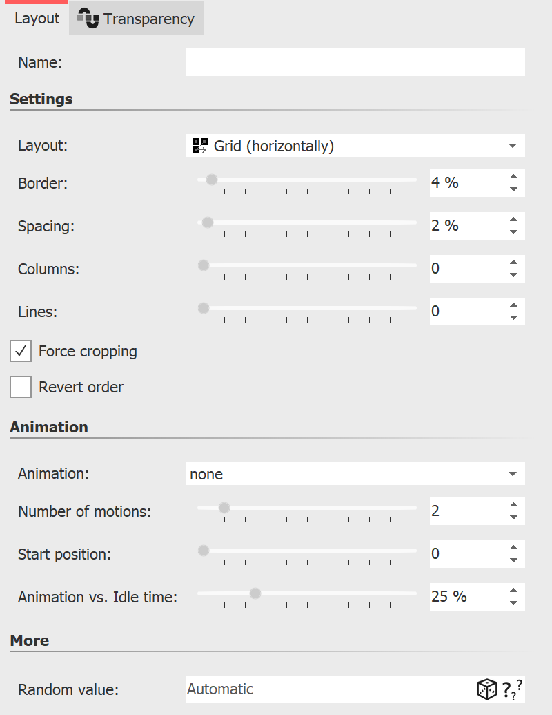 Eigenschaften des Layout-Effektes