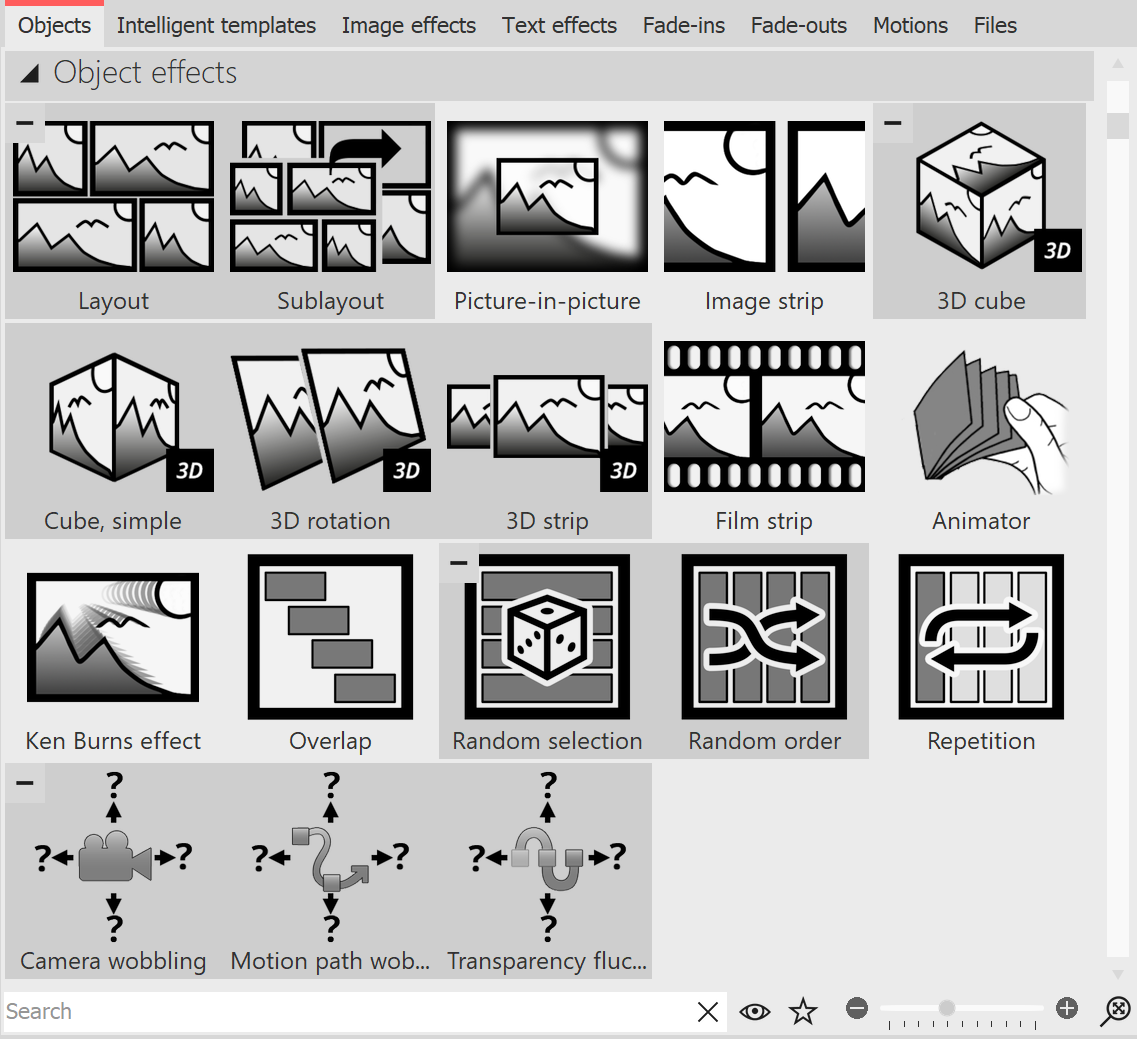 Object effects in the Toolbox