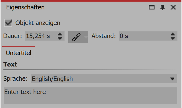 Select the language and enter the text