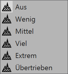 Inserting mountain shading