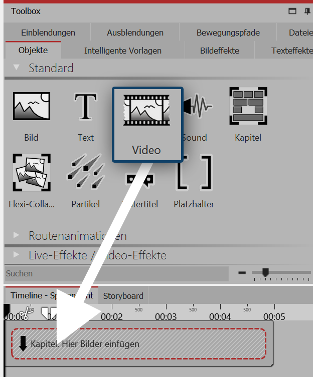 Adding a video to Chapters