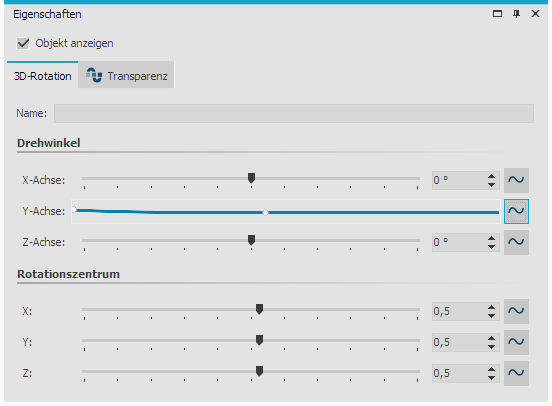 Settings for 3D Rotation with a curve