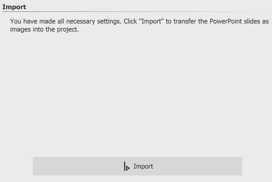 Importing slides as images