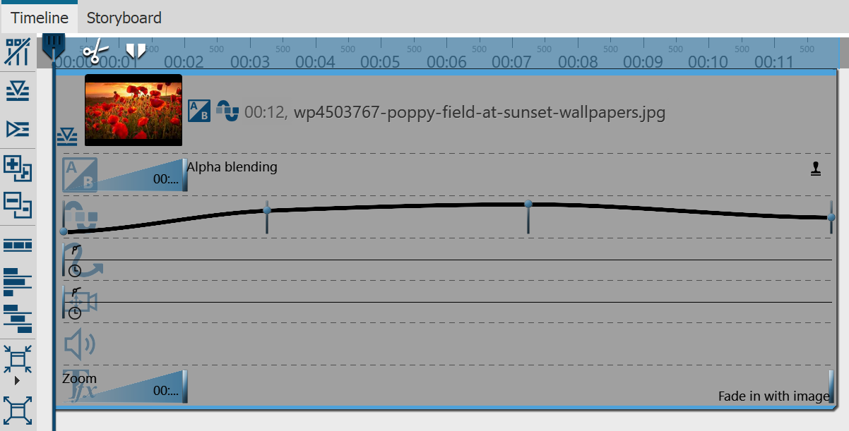 Keyframe transparency