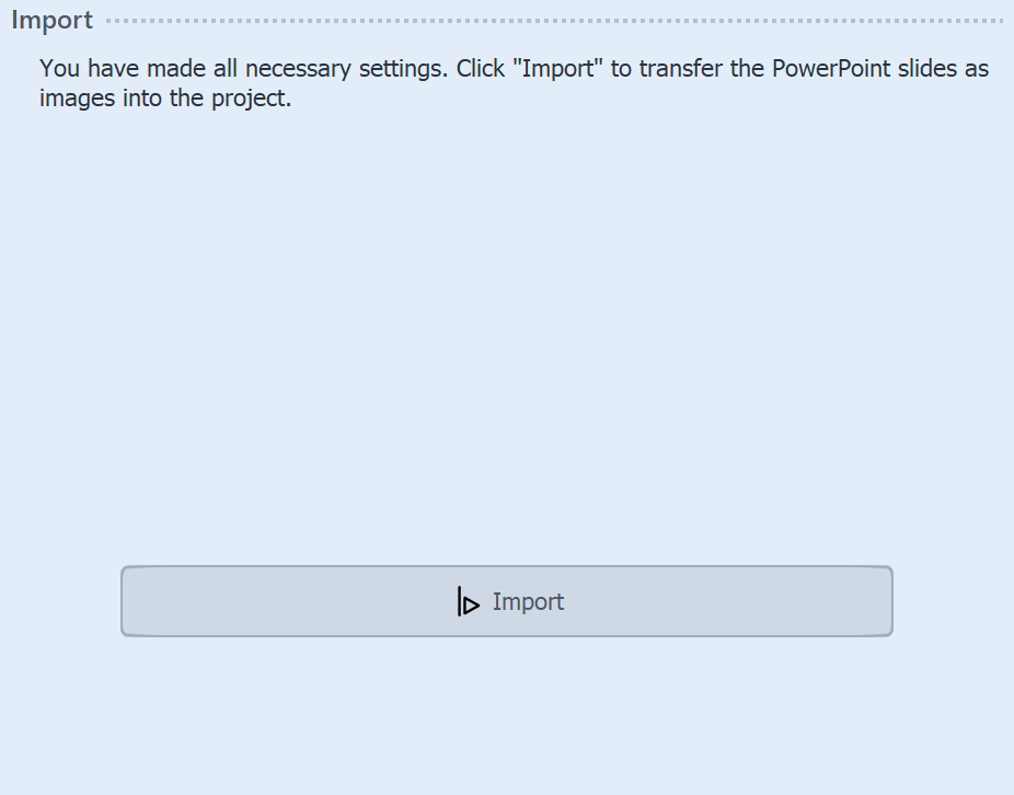 Importing slides as images