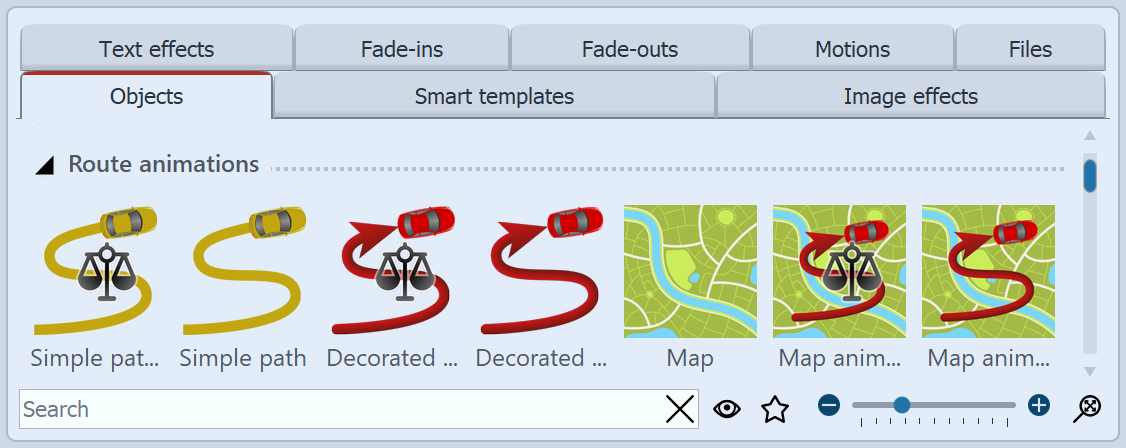 Route animation in the toolbox