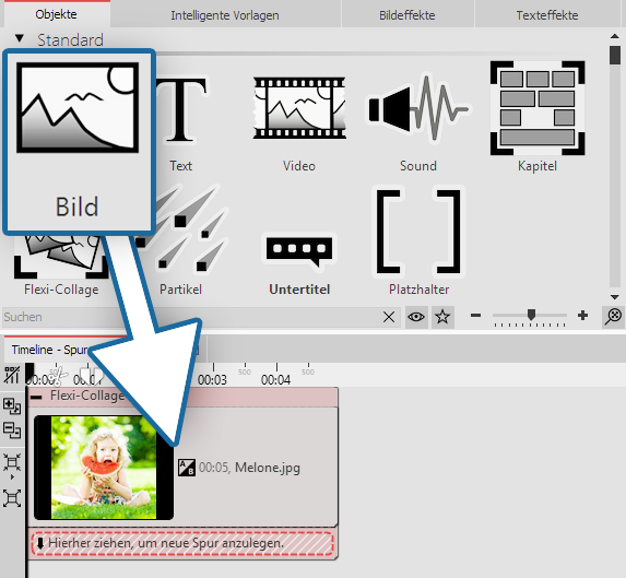 Dragging picture objects into a flexi-collage Dragging picture objects into a flexi-collage