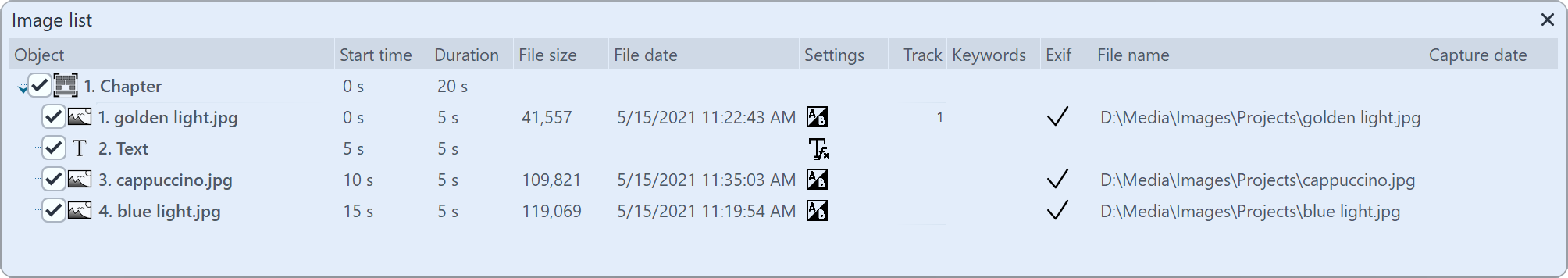 Image list Image list