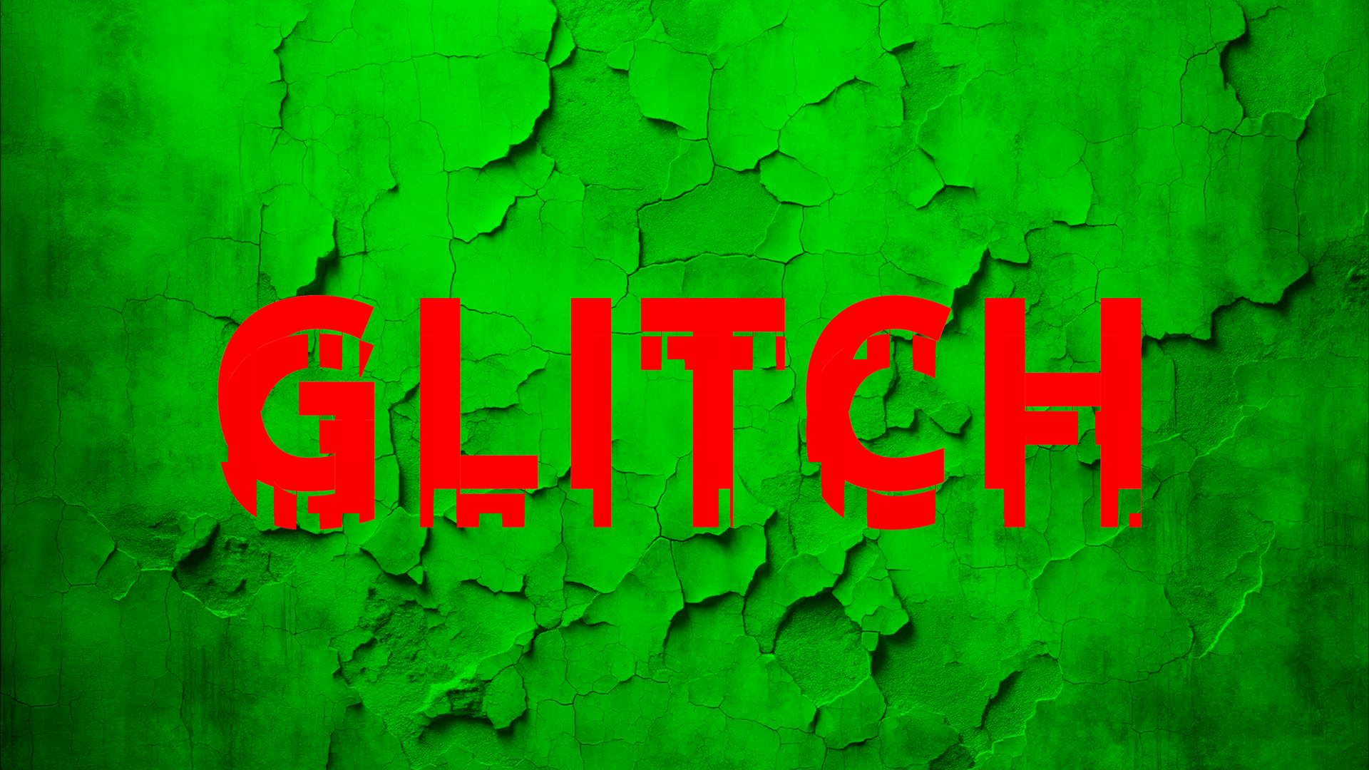 Objects each with Glitch effect