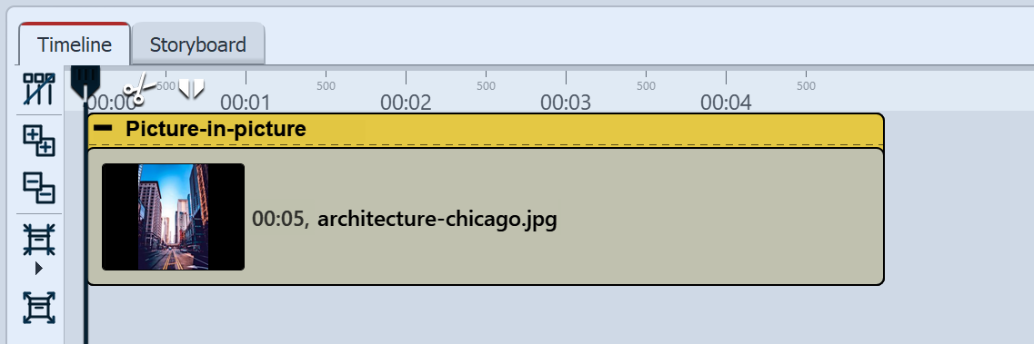 Filled Picture-in-Picture effect in the Timeline